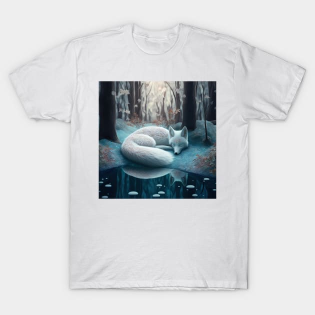 Winter Snow Fox #001 T-Shirt by thewandswant